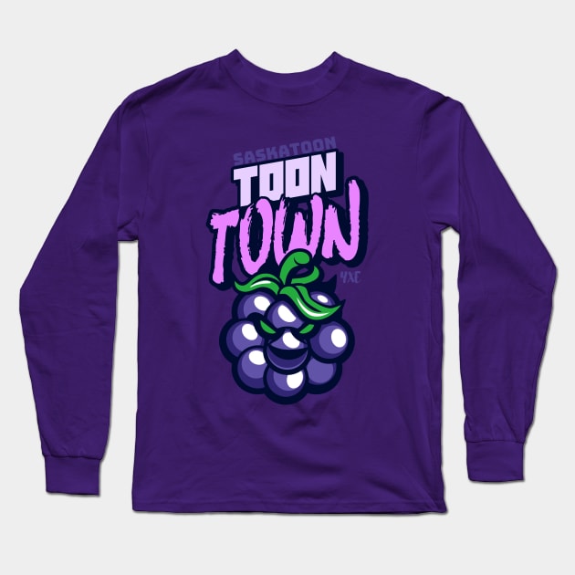 Saskatoon Journey Through Toon Town YXE Long Sleeve T-Shirt by Stooned in Stoon